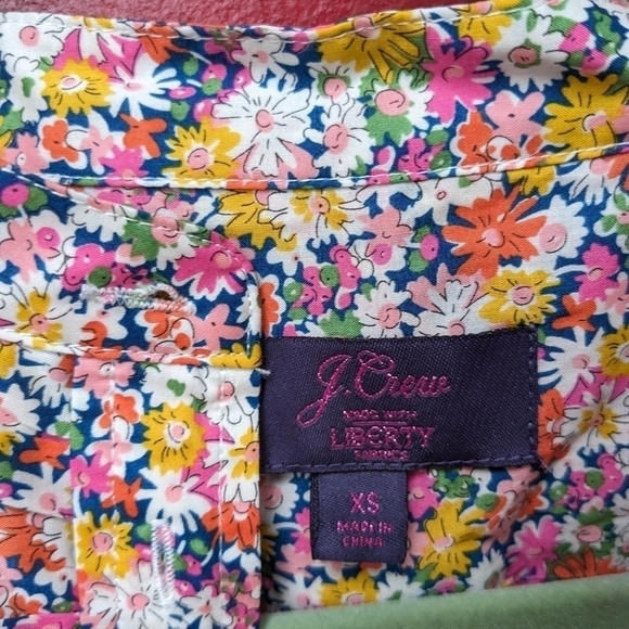 J. Crew Liberty Fabric Libby Floral Ruffle Front Shirt - Picture 3 of 5